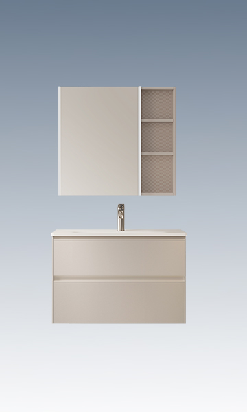 BC6550S-080C2陶瓷盆款 生態(tài)實(shí)木浴室柜